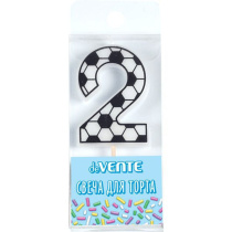 Свеча-цифра "2" Футболист, 5см