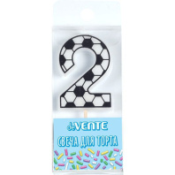 Свеча-цифра "2" Футболист, 5см Свеча-цифра "2" Футболист, 5см