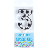 Свеча-цифра "3" Футболист, 5см Свеча-цифра "3" Футболист, 5см