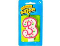 Свеча-цифра "3", 7,6см. Свеча-цифра "3", 7,6см.