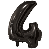 Шар фольга 26" "Цифра 4" Black