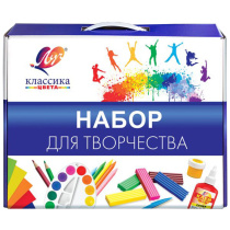 Набор д/рисования  14пр. "Классика цвета" в картон. чемодане с ручкой