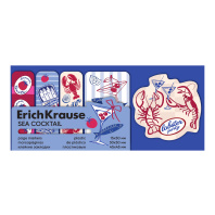 Клейкие закладки пластиковые ErichKrause Морской коктейль, 15х50 мм, 30х50 мм, 45х45 мм, 100 листов, ассорти