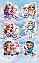 Наклейки новогодние "Символ года" 15*9см