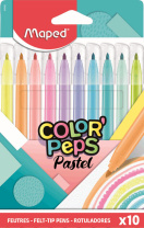Фломастеры 10цв "Maped. Color Peps Pastel", суперсмываемые Фломастеры 10цв "Maped. Color Peps Pastel", суперсмываемые
