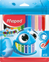 Фломастеры 12цв "Maped. Color peps ocean", суперсмываемые Фломастеры 12цв "Maped. Color peps ocean", суперсмываемые