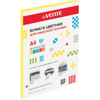 Бумага А4 цветная  50л ИНТЕНСИВ, желтая