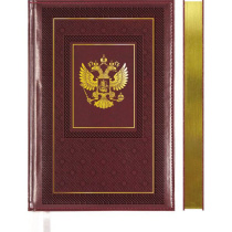 Ежедневник недат. А5 deVENTE  Symbol 272стр., бордовый, тв.обл.,кожзам., ляссе, 70гр/м2