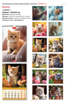 Календарь Ригель  340*490мм на 2027г.  Котята