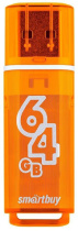 Флеш-драйв  64 GB USB 2.0 Smartbuy Glossy series Orange