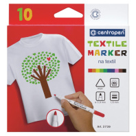 Маркеры по ткани 10цв "Centropen textil", картон.уп-ка Маркеры по ткани 10цв "Centropen textil", картон.уп-ка