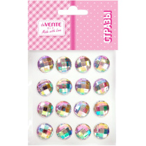 Стразы клеевые "DIY Iridescent Rhinestone", радужные,ассорти размеров, 16шт.