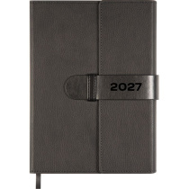 Ежедневник дат. 2027г А5 deVENTE Tudor 336стр., чёрный, тв.обложка, кожзам, карман,2ляссе,70г/м2