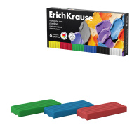 Пластилин классический ErichKrause Черная серия 6 цветов, 96 г (в коробке 6 шт)
