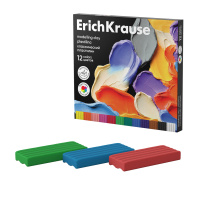 Пластилин классический ErichKrause Черная серия 12 цветов, 192 г (в коробке 12 шт)