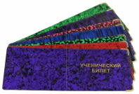 Обложка для Ученического билета , ПВХ-глянец, тисн. золото, без уголков