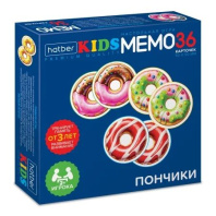Игра Мемо "Пончики"  (36 карточек) круглые