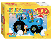 Пазлы  100 элементов  214*154мм.  "Синий трактор" (Биг Папа) ассорти