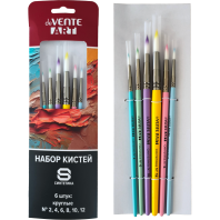 Набор кистей "deVENTE. ART" 6 шт, (синтетика (круглые  2, 4, 6, 8, 10, 12)