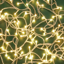 Гирлянда электрическая 10м 120LED светодиодная, нить, 8 режимов, 220В, шампань