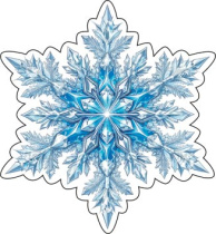 Украшение на скотче 10*10см "Снежинка"