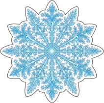 Украшение на скотче 10*10см "Снежинка"