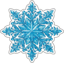 Украшение на скотче 10*10см "Снежинка"