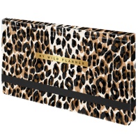 Еженедельник недатированный с резинкой 171х93мм, BRAUBERG, твердый, 64л, Leopard print, 116312