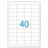 Этикетка самоклеящаяся 48,5х25,4 мм, 40 этикеток, белая, 70 г/м2, 50 листов, LOMOND, 2100195