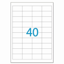 Этикетка самоклеящаяся 48,5х25,4 мм, 40 этикеток, белая, 70 г/м2, 50 листов, LOMOND, 2100195