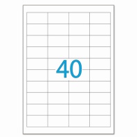 Этикетка самоклеящаяся 48,5х25,4 мм, 40 этикеток, белая, 70 г/м2, 50 листов, LOMOND, 2100195