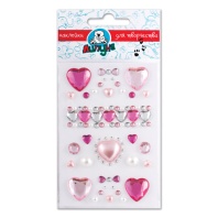 Наклейки "Хрустальные. Сердца и капельки", с европодвесом, ЛИП, RSS003 Наклейки "Хрустальные. Сердца и капельки", с европодвесом, ЛИП, RSS003