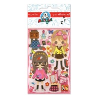 Наклейки "Одевайка школа 2", с европодвесом, ЛИП, WMS0010 Наклейки "Одевайка школа 2", с европодвесом, ЛИП, WMS0010