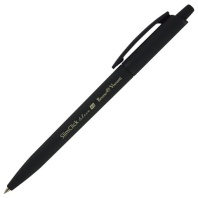 Ручка шариковая автоматическая BRUNO VISCONTI "SlimClick Black", СИНЯЯ, черный корпус, узел 0,5 мм, линия 0,4 мм, 20-0073