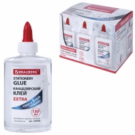 Клей канцелярский EXTRA BRAUBERG, 150 мл, с дозатором, 228406 Клей канцелярский EXTRA BRAUBERG, 150 мл, с дозатором, 228406