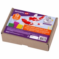 Глина полимерная запекаемая, НАБОР 10 цветов по 20 г, с аксессуарами, в гофрокоробе, BRAUBERG, 271157 Глина полимерная запекаемая, НАБОР 10 цветов по 20 г, с аксессуарами, в гофрокоробе, BRAUBERG, 271157