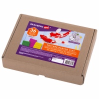 Глина полимерная запекаемая, НАБОР 36 цветов по 20 г, с аксессуарами, в гофрокоробе, BRAUBERG, 271159 Глина полимерная запекаемая, НАБОР 36 цветов по 20 г, с аксессуарами, в гофрокоробе, BRAUBERG, 271159