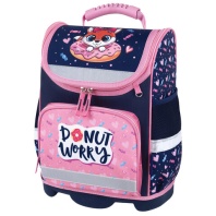Ранец ЮНЛАНДИЯ WISE, 1 отделение, 3 кармана, устойчивое дно, "Donut worry", 37x29х15 см, 272073 Ранец ЮНЛАНДИЯ WISE, 1 отделение, 3 кармана, устойчивое дно, "Donut worry", 37x29х15 см, 272073