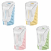 Точилка BRAUBERG "CELL PASTEL" с контейнером, пластик, овальная, пастельные цвета ассорти, 272503 Точилка BRAUBERG "CELL PASTEL" с контейнером, пластик, овальная, пастельные цвета ассорти, 272503