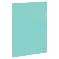 Папка-уголок жесткая, непрозрачная, А4, цвет мятный, 0,15 мм, BRAUBERG PASTEL, 272892