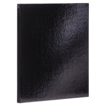 Блокнот А5 167х216мм, 80л, твёрдый, бумвинил METALLIC, клетка, блок 5цв, HATBER, черн, 80ББ5В1