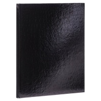 Блокнот А5 167х216мм, 80л, твёрдый, бумвинил METALLIC, клетка, блок 5цв, HATBER, черн, 80ББ5В1