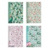 Тетрадь А4 80л. HATBER гребень, клетка, матовая ламинация, Floral collection (микс в спайке), 082972, 80Т4лВ1гр