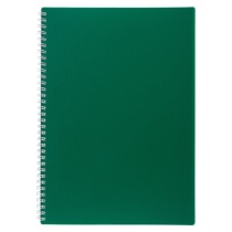 Тетрадь обложка пластик, А4 80л. гребень, клетка, HATBER, VELVET Зеленая, 081563, 80Т4В1гр_01607