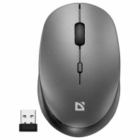 Мышь беспроводная DEFENDER Auris MB-027, USB, 3 кнопки + 1 колесо-кнопка, оптическая, серая, 52029 Мышь беспроводная DEFENDER Auris MB-027, USB, 3 кнопки + 1 колесо-кнопка, оптическая, серая, 52029