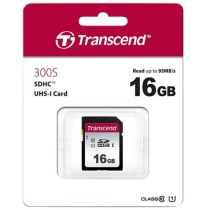 Карта памяти SDHC 16GB TRANSCEND UHS-I U1, 95 Мб/сек (class 10), TS16GSDC300S