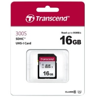 Карта памяти SDHC 16GB TRANSCEND UHS-I U1, 95 Мб/сек (class 10), TS16GSDC300S