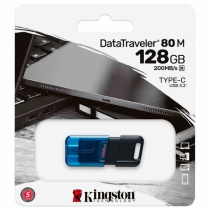 Флеш-диск 128GB KINGSTON DataTraveler 80M, разъем Type-C 3.2, черный, DT80M/128GB