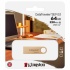 Флеш-диск 64GB KINGSTON DataTraveler SE9 G3 USB 3.2, металл. корпус, золотой,DTSE9G3/, DTSE9G3/64GB