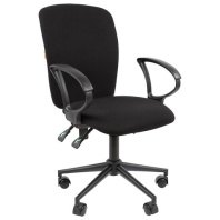 Кресло офисное Chairman CH 9801, пятилучие металл, ткань, черное, ш/к 57852, 7150934